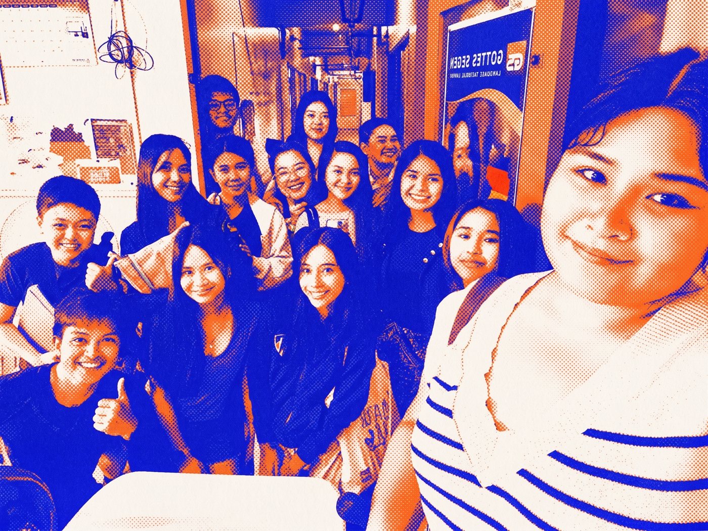 Language school, learning together