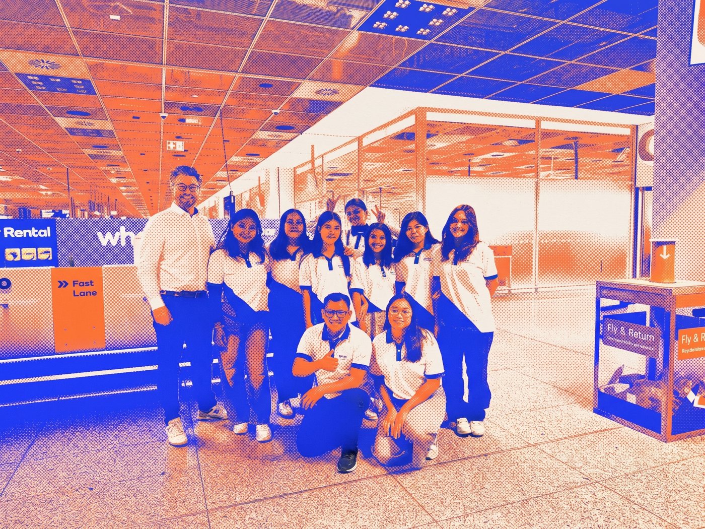 Team beim Abflug auf den Philippinen